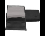 Black Vinyl Rollup Snap Tobacco Pouch